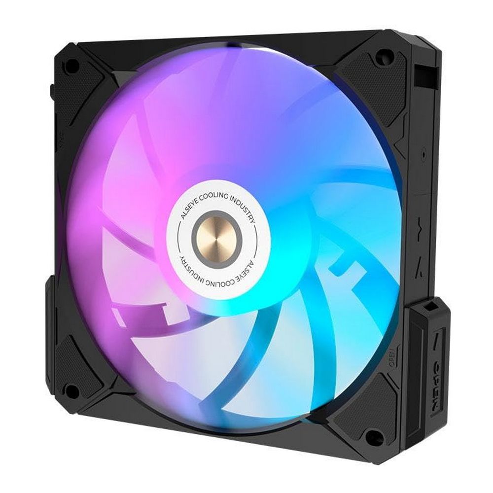 COOLING FAN i12B black Dimensions: 120 x 120 x 25mm Voltage: DC 12V Current: 0.25A±10% Fan Speed : 800-1800±10% Max. Air Flow: 31.18-73.92CFM Max. Air Pressure: 0.56-2.1mmH20 Max. Noise: 20-33.2dBA Bearing Type : FDB Bearing Life Expectancy : 70,000 hour