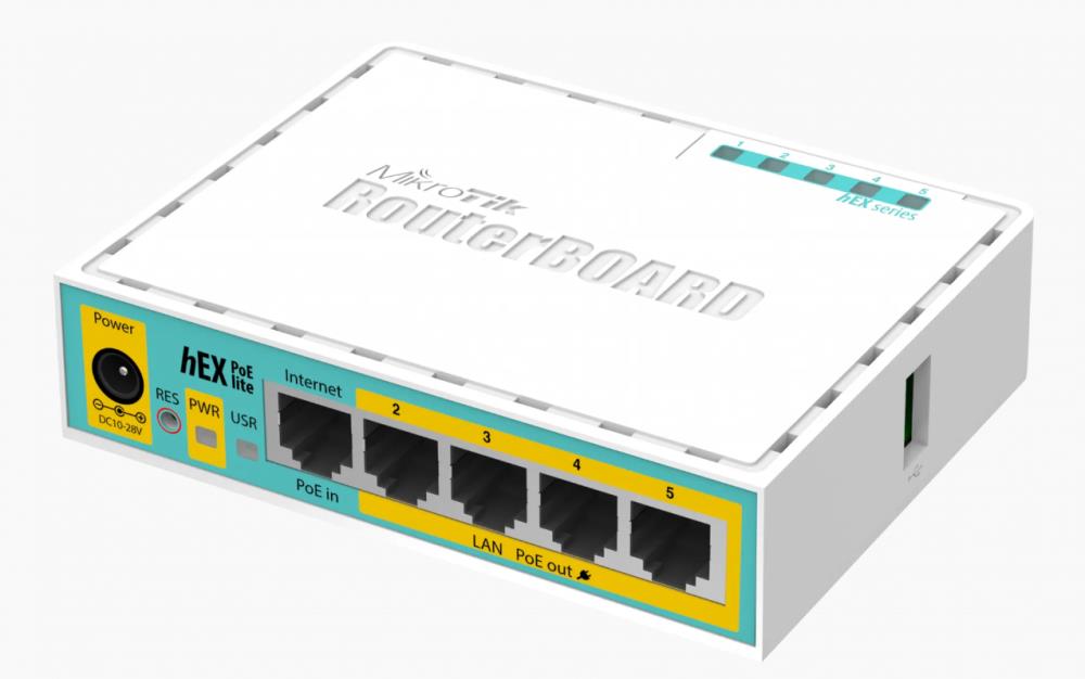 Маршрутизатор 10/100M 5PORT HEX POE RB750UPR2 MIKROTIK