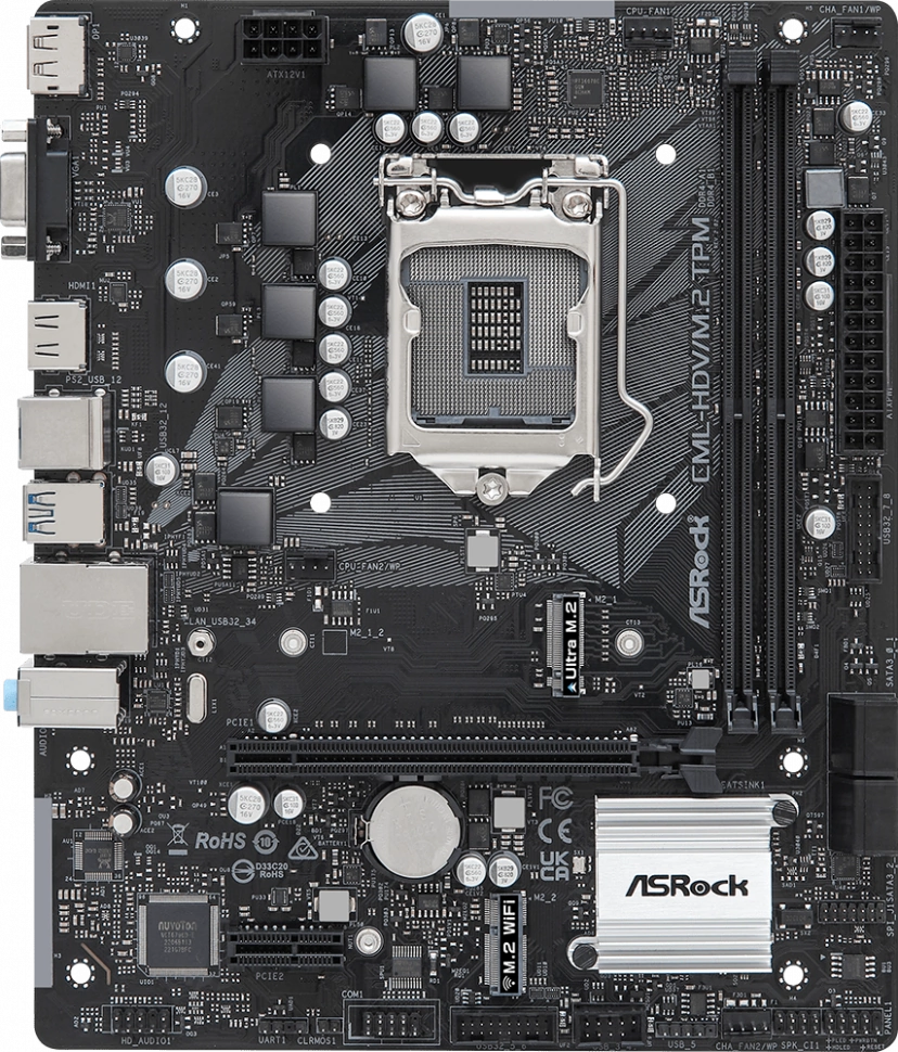 Материнская плата Asrock CML-HDV/M.2 TPM R2.0