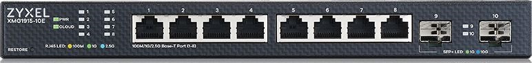 Коммутатор Мультигигабитный Smart L3 Lite коммутатор Zyxel NebulaFlex XMG1915-10E, 8xRJ-45: 1/2.5G, 2xSFP+, бесшумный (без вентилятора) (XMG1915-10E-EU0101F)