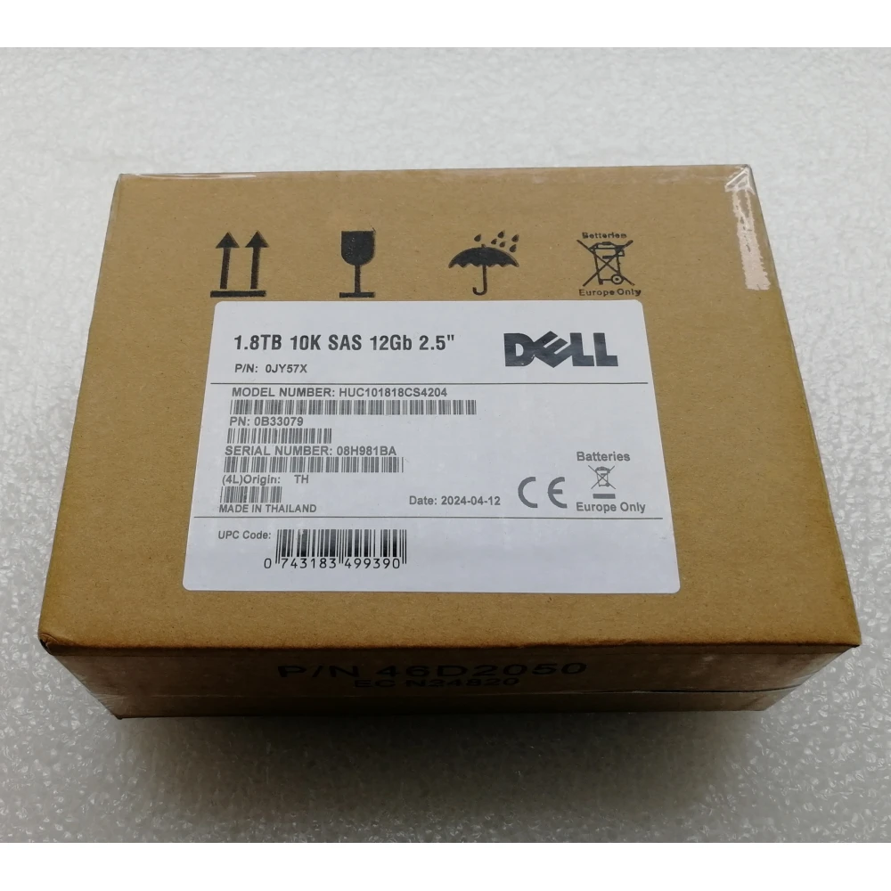 Жесткий диск Dell JY57X 1.8TB 10K 12G SAS 2.5' серверный HDD 0JY57X для G14-G16