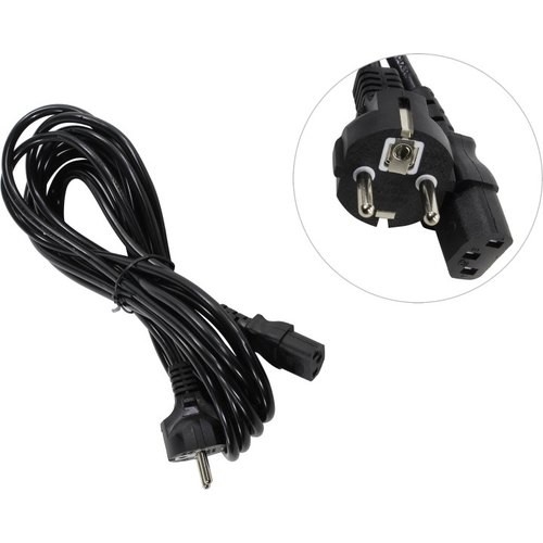 Exegate EP280655RUS Кабель питания ExeGate Power PC-5P (Евровилка Schuko->С13) VDE-250V-3*1.0mm2, медь, черный, 5м.