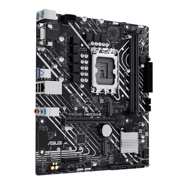 Материнская плата ASUS PRIME H610M-E-CSM, LGA1700, H610, 2*DDR5, DP+VGA + HDMI, SATA3, Audio, Gb LAN, USB 3.2, USB 2.0, COM*1 header (w/o cable), mATX ; 90MB1G10-M0EAYC (PRIME H610M-E-CSM)