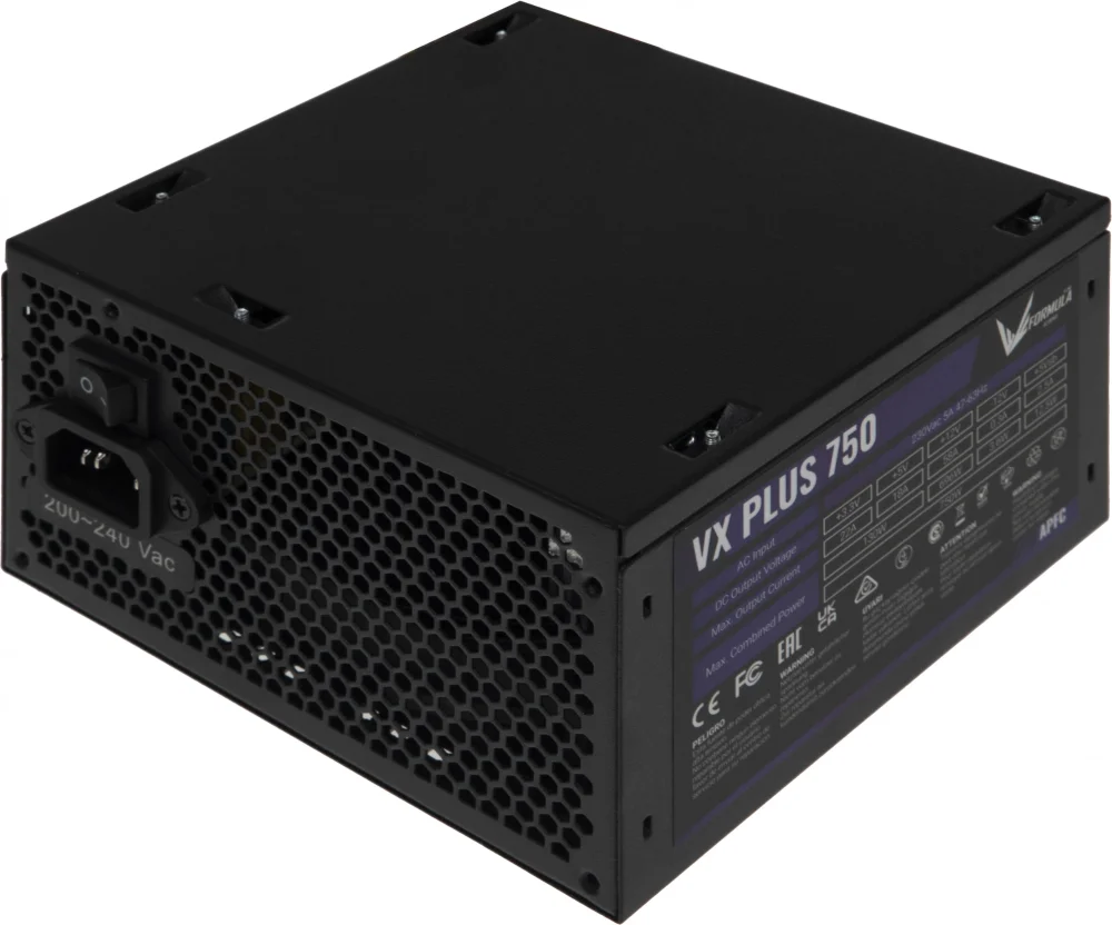 Блок питания Formula ATX 750W AC VX PLUS (20+4pin) 120mm fan 3xSATA RTL
