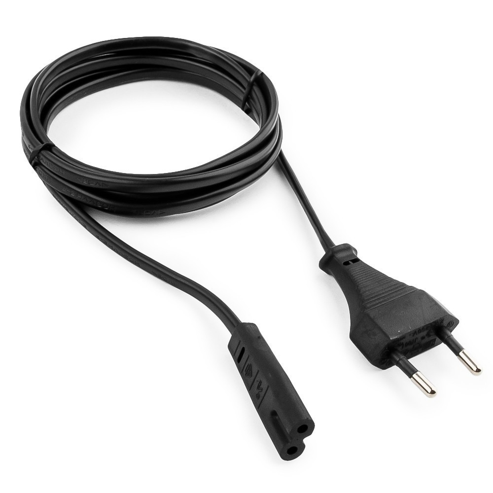 Кабель питания Cablexpert аудио/видео 0,5м, CEE 7/16 - C7, VDE, 2-pin, 2х0,75, черный, пакет (PC-184-VDE-0.5M)