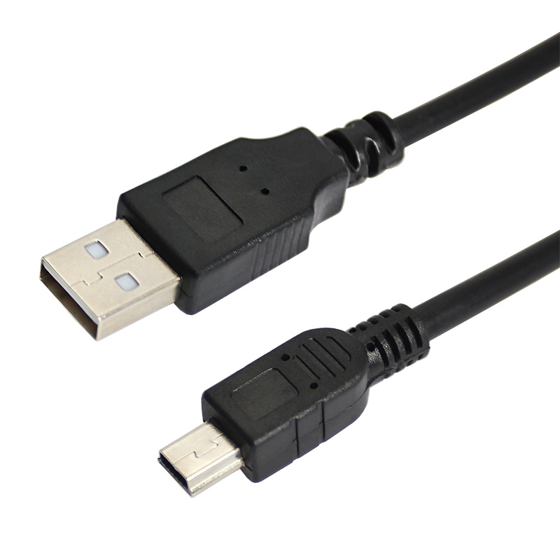 Кабель mini USB - USB A 0.2 метра, черный