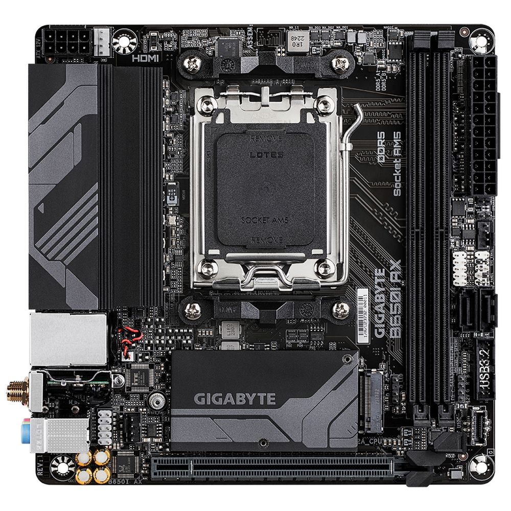 B650I AX, Socket AM5, AMD B650, 2xDDR5-5200, HDMI+DP, 1xPCI-Ex16, 2xSATA3(RAID 0,1), 1xM.2, 8 Ch Audio, 2.5GbLan, WiFi, (2+2)xUSB2.0, (3+2)xUSB3.2, (1+1)xUSB3.2 Type-C™, Mini-ITX, RTL