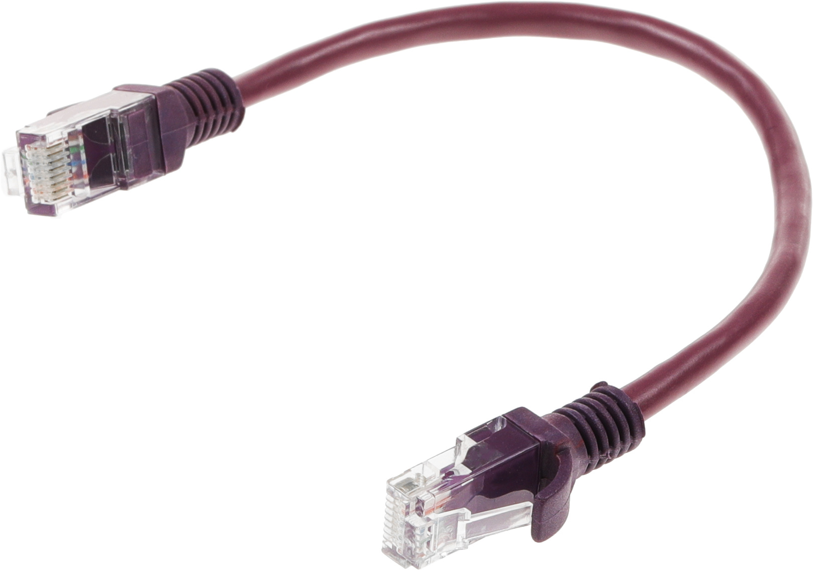 Патч-корд PP12-0.25M/V 1000G UTP 4 пары cat5E CCA molded 0.25м фиолетовый RJ-45 (m)-RJ-45 (m)