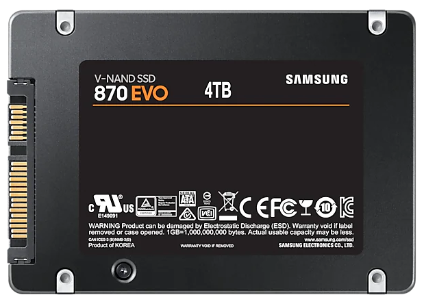 Накопитель SSD Samsung SATA III 4Tb MZ-77E4T0BW 870 EVO 2.5"