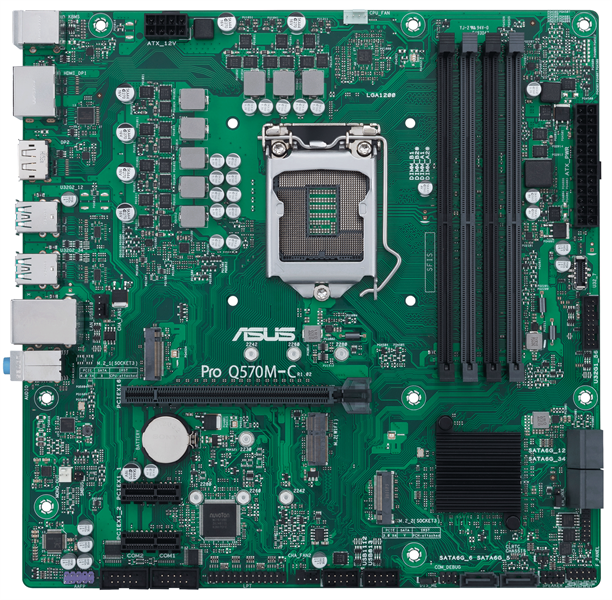 Материнская плата Asus PRO Q570M-C/CSM Soc-1200 Intel Q570 4xDDR4 mATX AC`97 8ch(7.1) GbLAN RAID+VGA+HDMI