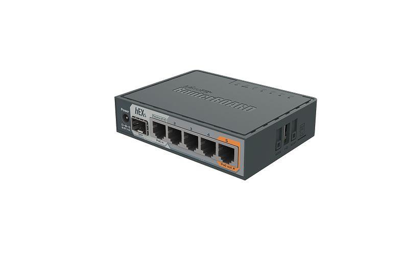 Маршрутизатор 10/100/1000M 5PORT HEX S RB760IGS MIKROTIK