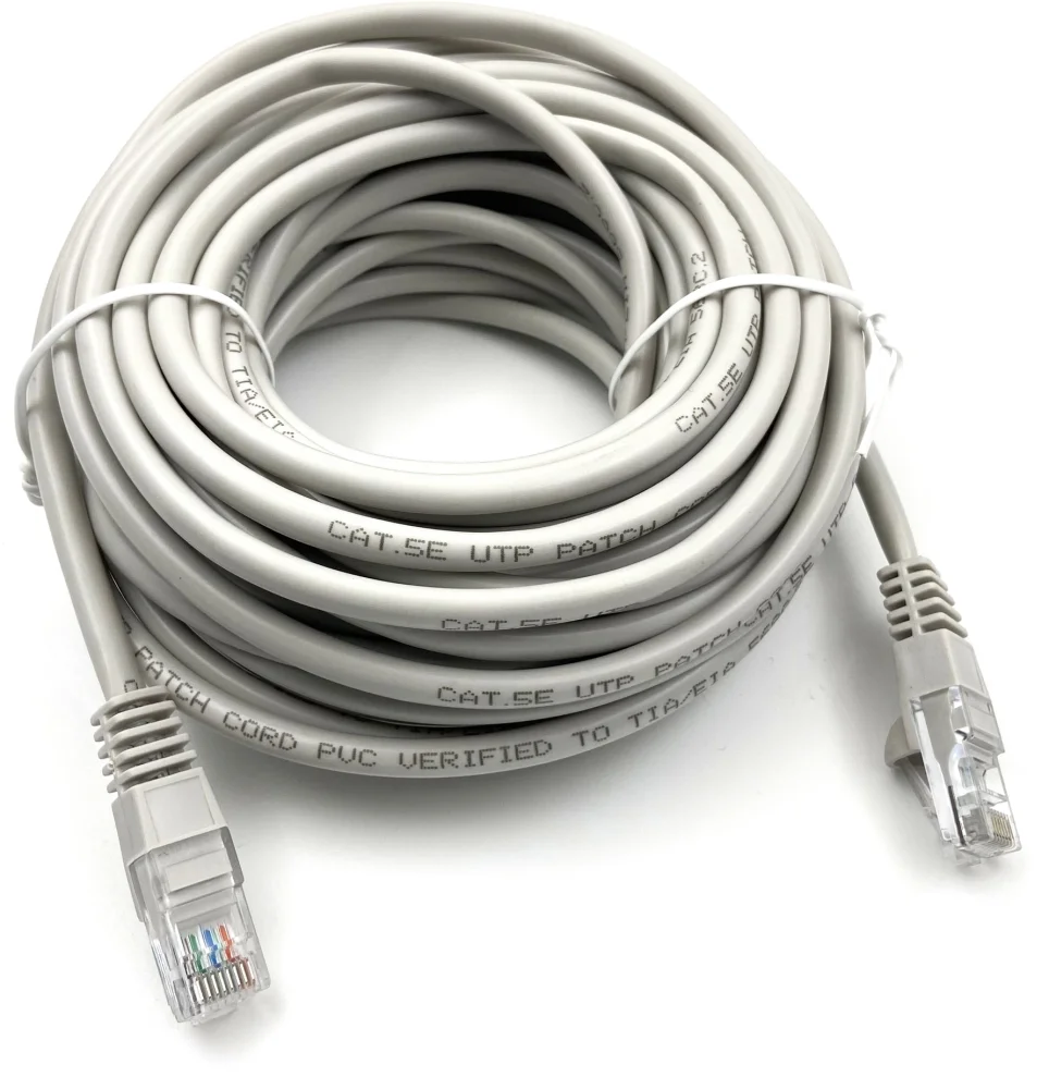 Патч-корд Buro UTP-5E-10M-G-LSZH UTP cat.5E 10м серый RJ-45 (m)-RJ-45 (m)