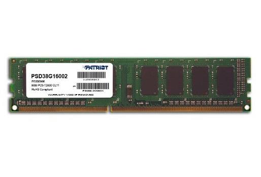 Модуль памяти DIMM 8GB PC12800 DDR3 PSD38G16002 PATRIOT
