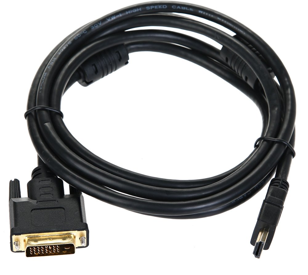 Кабель HDMI to DVI-D (19M -25M) 2м, 2 фильтра TV-COM <LCG135F-2M> VCOM TV-COM HDMI to DVI-D (19M -25M) 2м, 2 фильтра (LCG135F-2M)