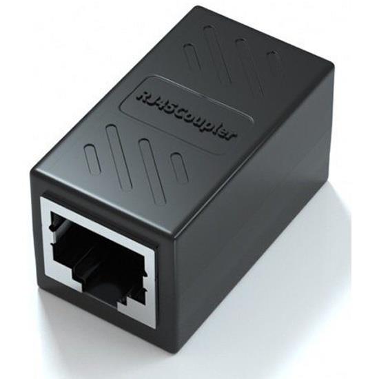 VCOM CT251S Модуль RJ-45 (F) <->RJ-45(F) ,FTP, проходной, ABS пластик, черный, кат. 5e