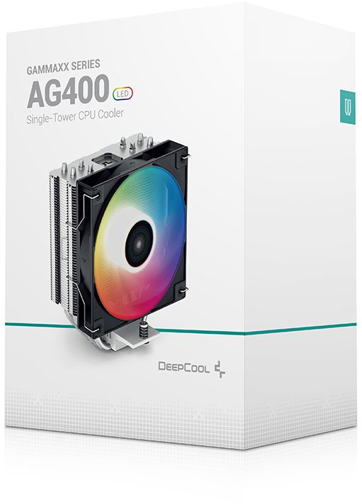 Устройство охлаждения(кулер) Deepcool AG400 LED Soc-AM5/AM4/1151/1200/1700 4-pin 18-32dB Al+Cu 130W 614gr LED Ret