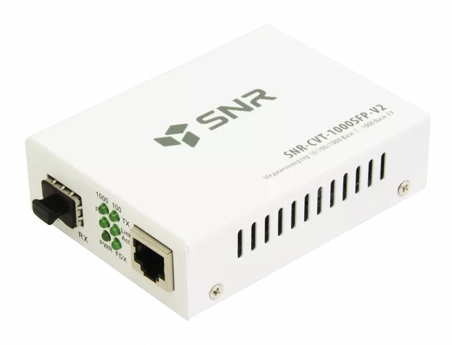 SNR Медиаконвертер 10/100/1000-Base-T / 1000Base-FX с SFP-портом (SNR-CVT-1000SFP-V2)