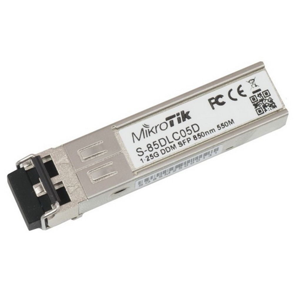 Трансивер MikroTik S-85DLC05D 1.25G SFP c 850nm Dual LC connector, with DDM