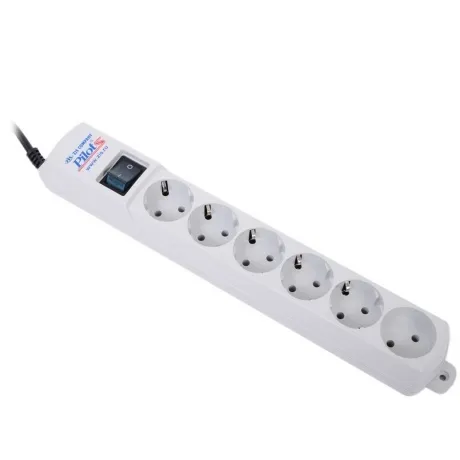 Сетевой фильтр Pilot S 7м (6 розеток) белый в Санкт-Петербурге