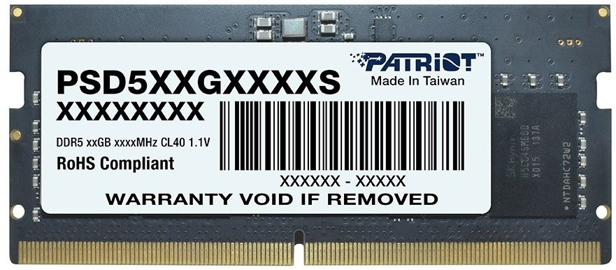 Память DDR5 16Gb 4800MHz Patriot PSD516G480081S RTL CL40 SO-DIMM 260-pin 1.2В single rank