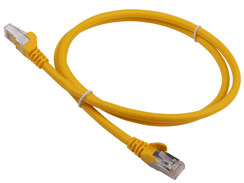 Кабель Патч-корд LANMASTER FTP, вилка RJ-45, вилка RJ-45, кат.6А, LSZH, 0.5м, желтый [lan-pc45/s6a-0.5-yl]