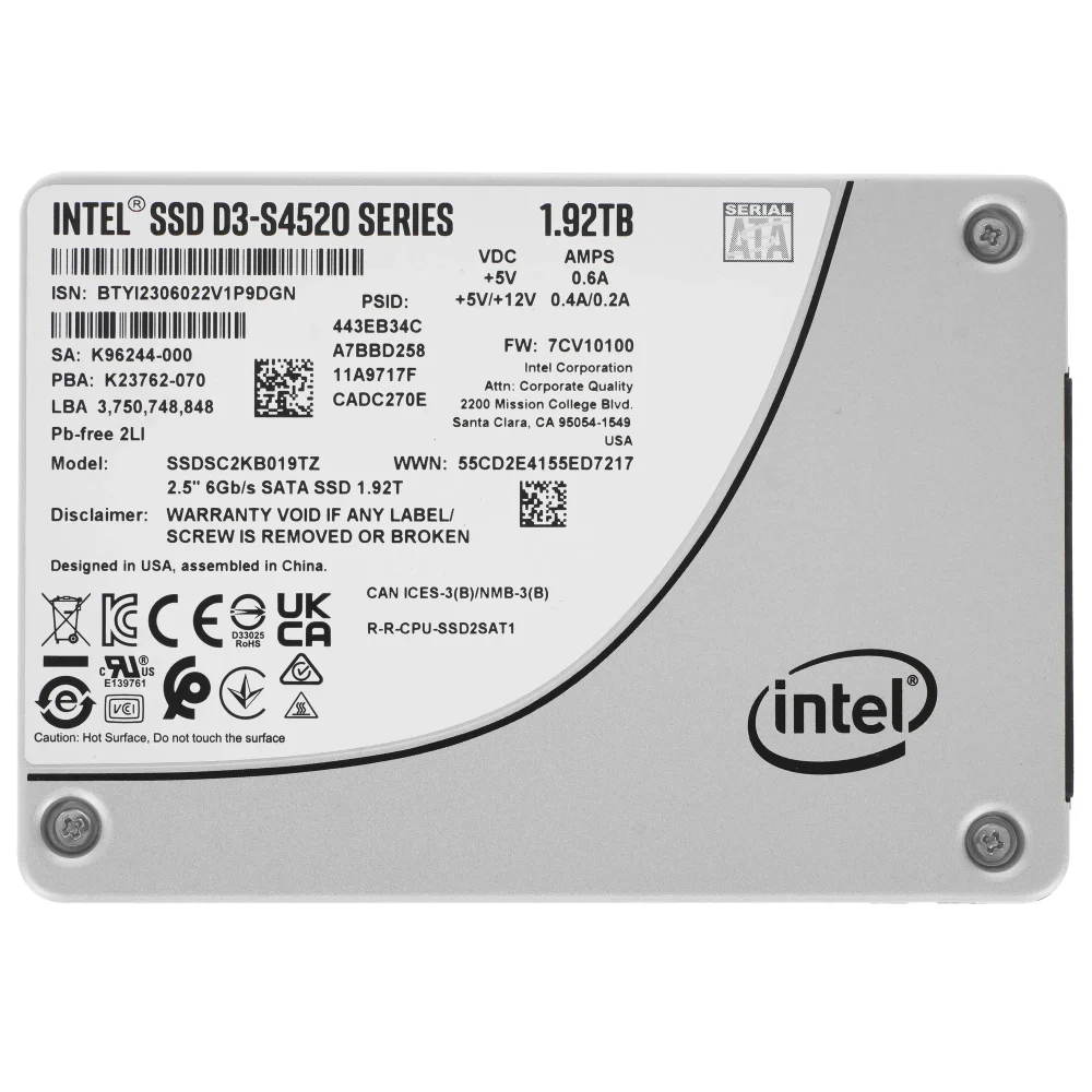 SSDSC2KB240G801 SSD накопитель Intel 240GB