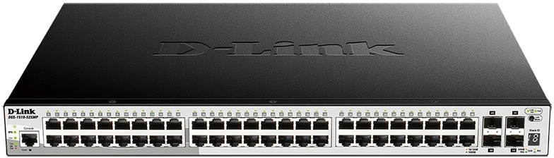 Коммутатор D-Link DGS-1510-52XMP DGS-1510-52XMP/A2A (L2+) 48x1Гбит/с 4SFP+ 370W управляемый