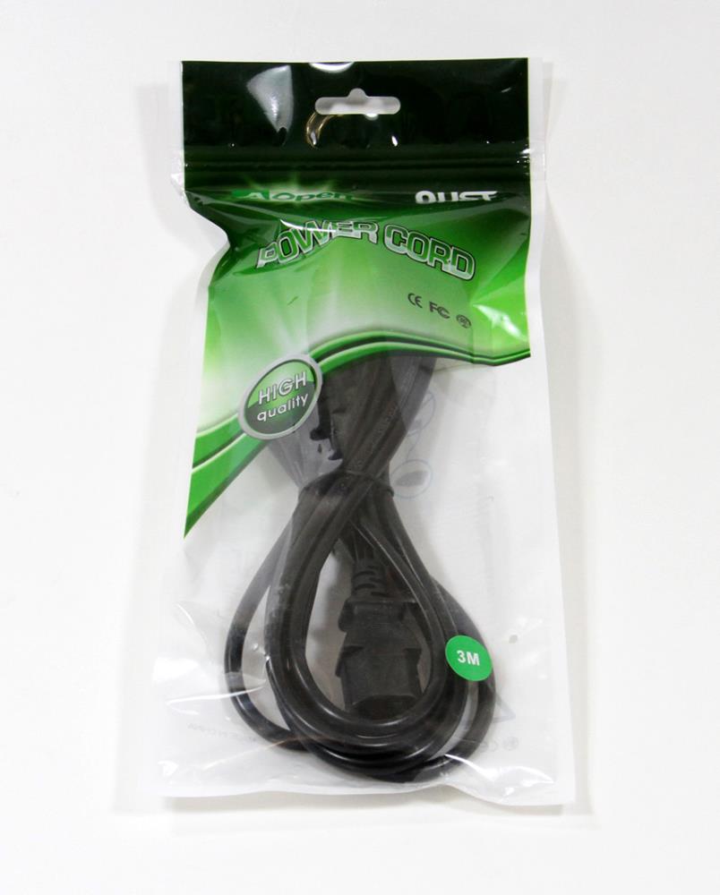Aopen (ACE021-3M) Кабель компьютер-розетка 3 метра 220V (EURO) <VDE> 3G*0,5mm2