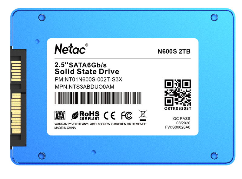 Накопитель SSD Netac SATA III 2Tb NT01N600S-002T-S3X N600S 2.5"