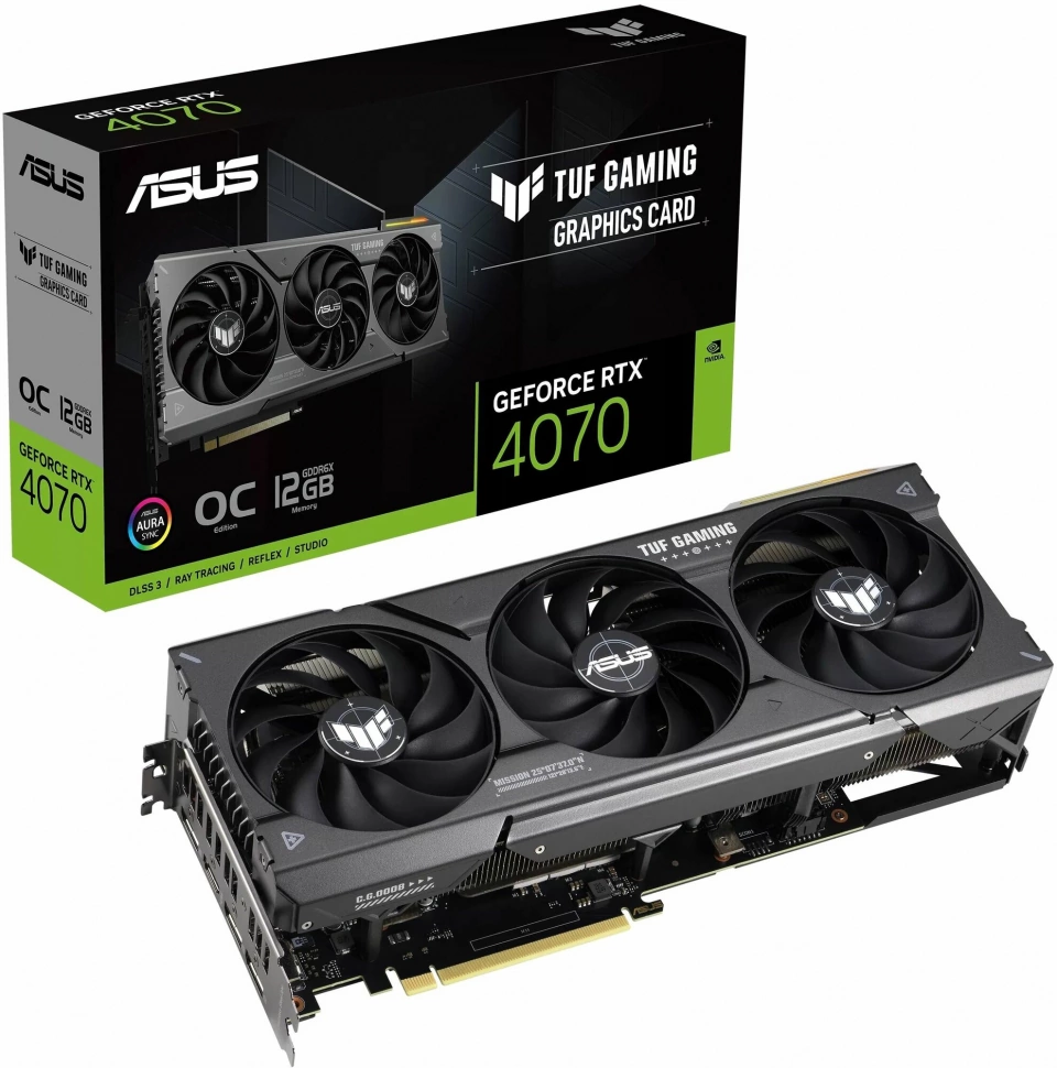 Видеокарта Asus GeForce RTX 4070 TUF-RTX4070-12G-GAMING (90YV0IZ1-M0NA00)