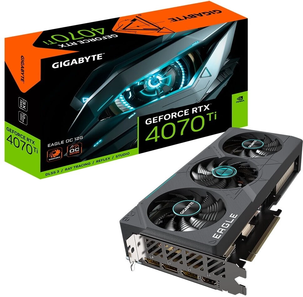 Видеокарта Gigabyte RTX 4070TI (GV-N407TEAGLE-12GD 2.0)