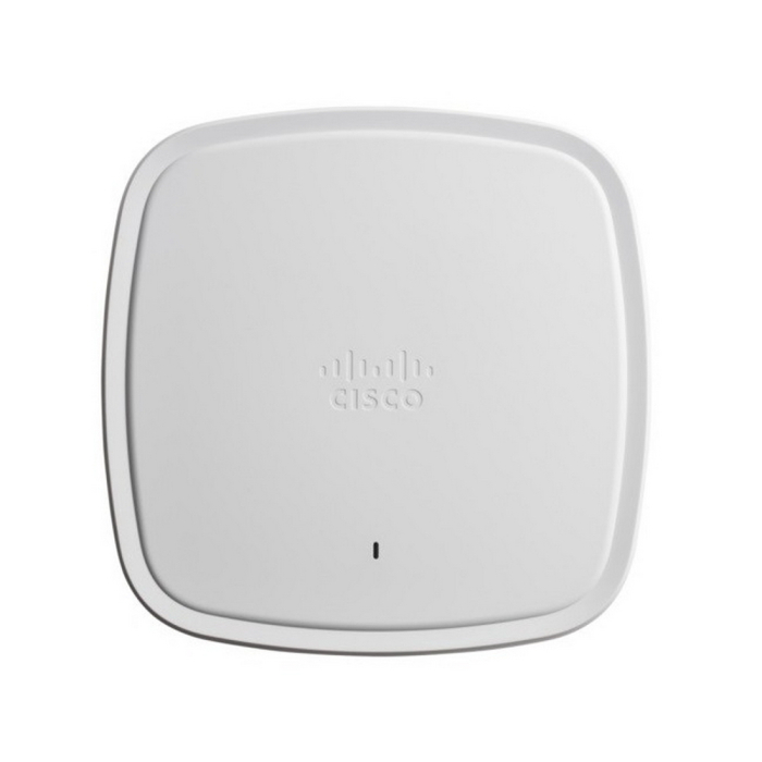 Catalyst 9105AXI Access Point: Indoor environments, with internal antennas, 802.11ax 2x2 MU-MIMO; 10/100/1000Base-T Uplink, Console port, Regulatory domain H