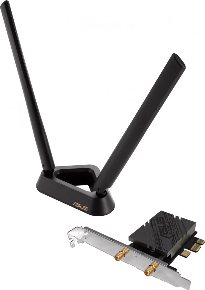 Сетевой адаптер Wi-Fi + Bluetooth Asus PCE-BE92BT BE9400 PCI Express 2ант.