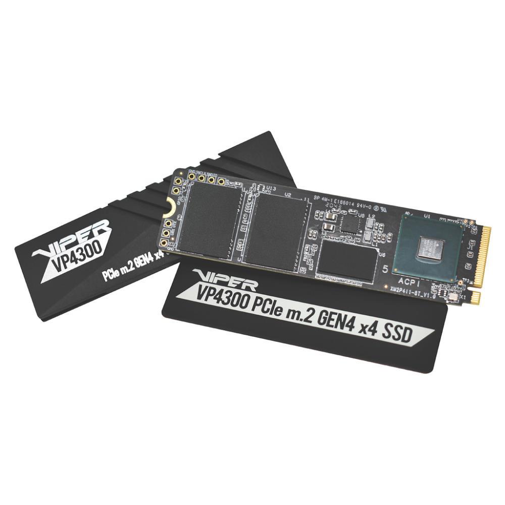 SSD PATRIOT Viper VP4300 2Тб M.2 NVMe 3D NAND Скорость записи 6800 Мб/сек. Скорость чтения 7400 Мб/сек. TBW 2000 Тб VP4300-2TBM28H