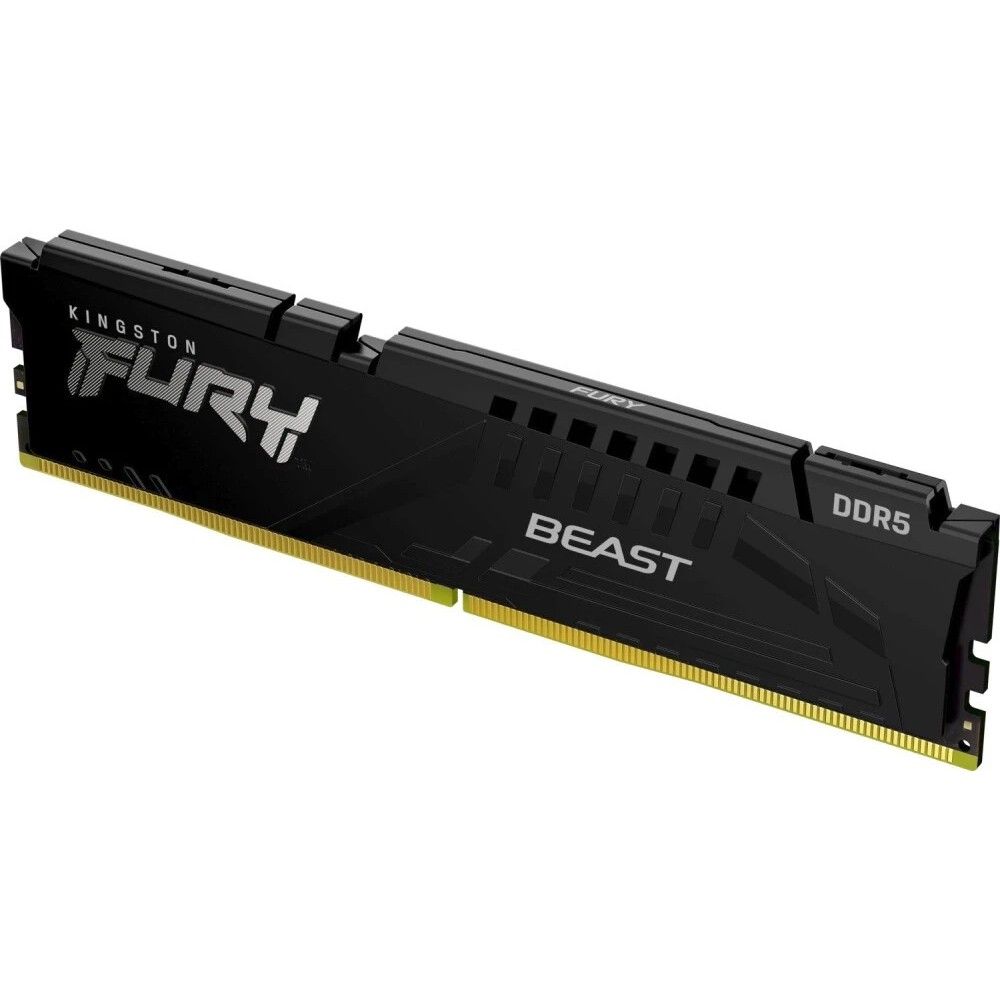 Модуль памяти Kingston OEM 16GB DDR5 6400 DIMM FURY Beast Black XMP Gaming Memory KF564C32BB-16 Non-ECC, CL32, 1.4V, Heat Shield, 1Rx8, RTL