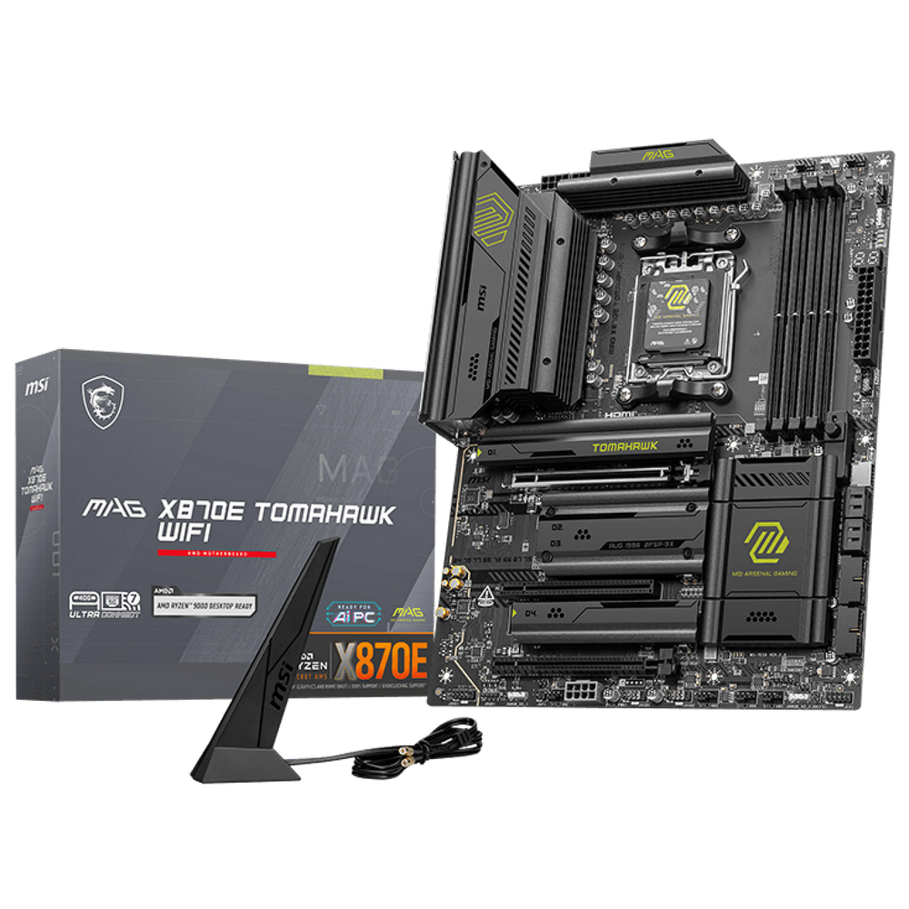 Материнская плата MSI MAG X870E TOMAHAWK WIFI SocketAM5 AMD X870 4xDDR5 ATX AC`97 8ch(7.1) 5Gigabit RAID+HDMI