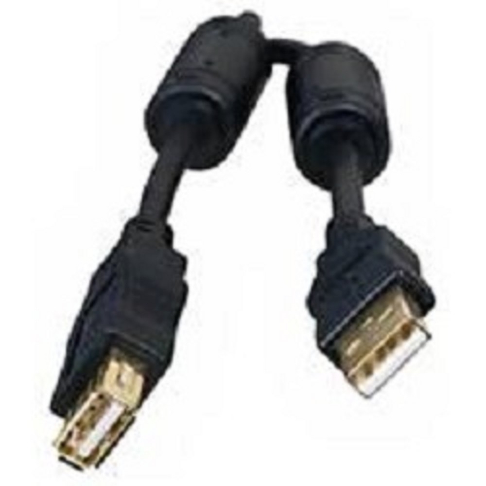 Bion Кабель удлинительный USB 2.0 A-A (m-f), позолоченные контакты, ферритовые кольца, 3м, черный [BXP-CCF-USB2-AMAF-030]
