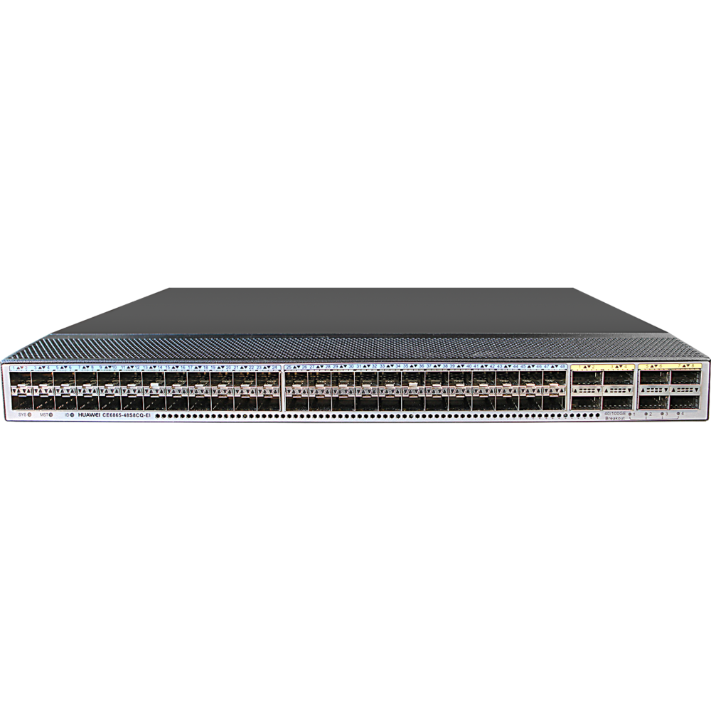 Коммутатор Huawei CE6865-48S8CQ-EI, направление охлаждения Port-side Intake, с 2-мя оптическими модулями QSFP-100G-SWDM4 в комплекте