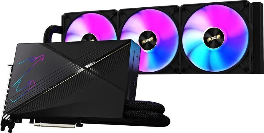 Видеокарта Gigabyte AORUS GeForce RTX 4080 XTREME WATERFORCE (GV-N4080AORUSX W-16GD)