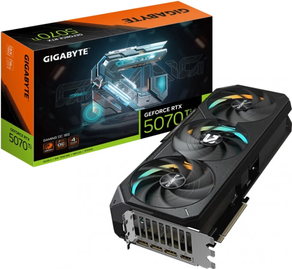 Видеокарта GigaByte GeForce RTX 5070 Ti 16Gb (GV-N507TGAMING OC-16GD 1.0)