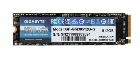 SSD накопитель GigaByte M30 512Gb (GP-GM30512G-G)
