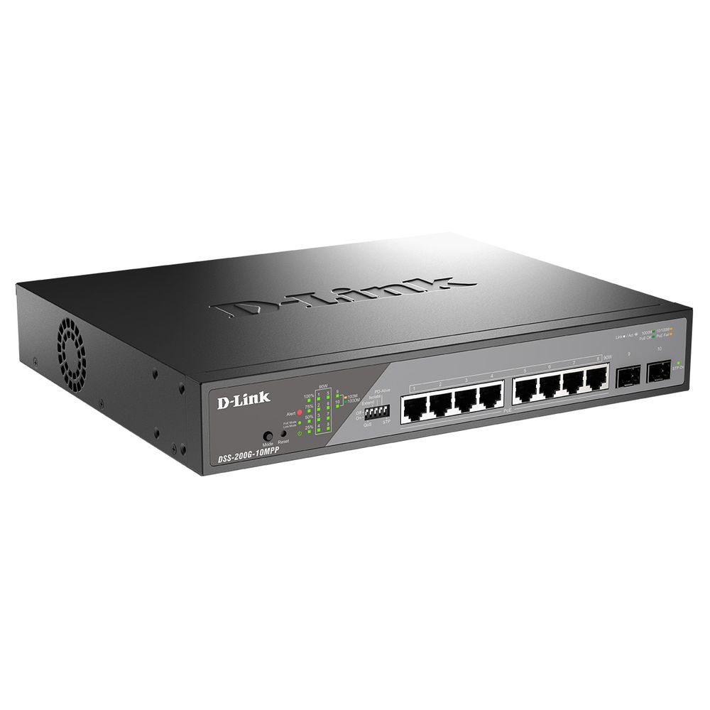 Сетевой коммутатор D-Link DSS-200G-10MPP/A1A