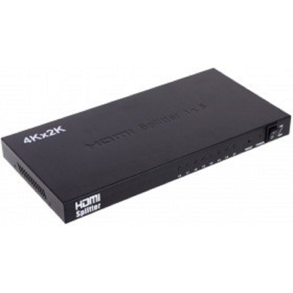 ORIENT HDMI 4K Splitter HSP0108H, 1->8, HDMI 1.4/3D, UHDTV 4K(3840x2160)/HDTV1080p/1080i/720p, HDCP1.2, внешний БП 5В/3A, метал.корпус (29987)