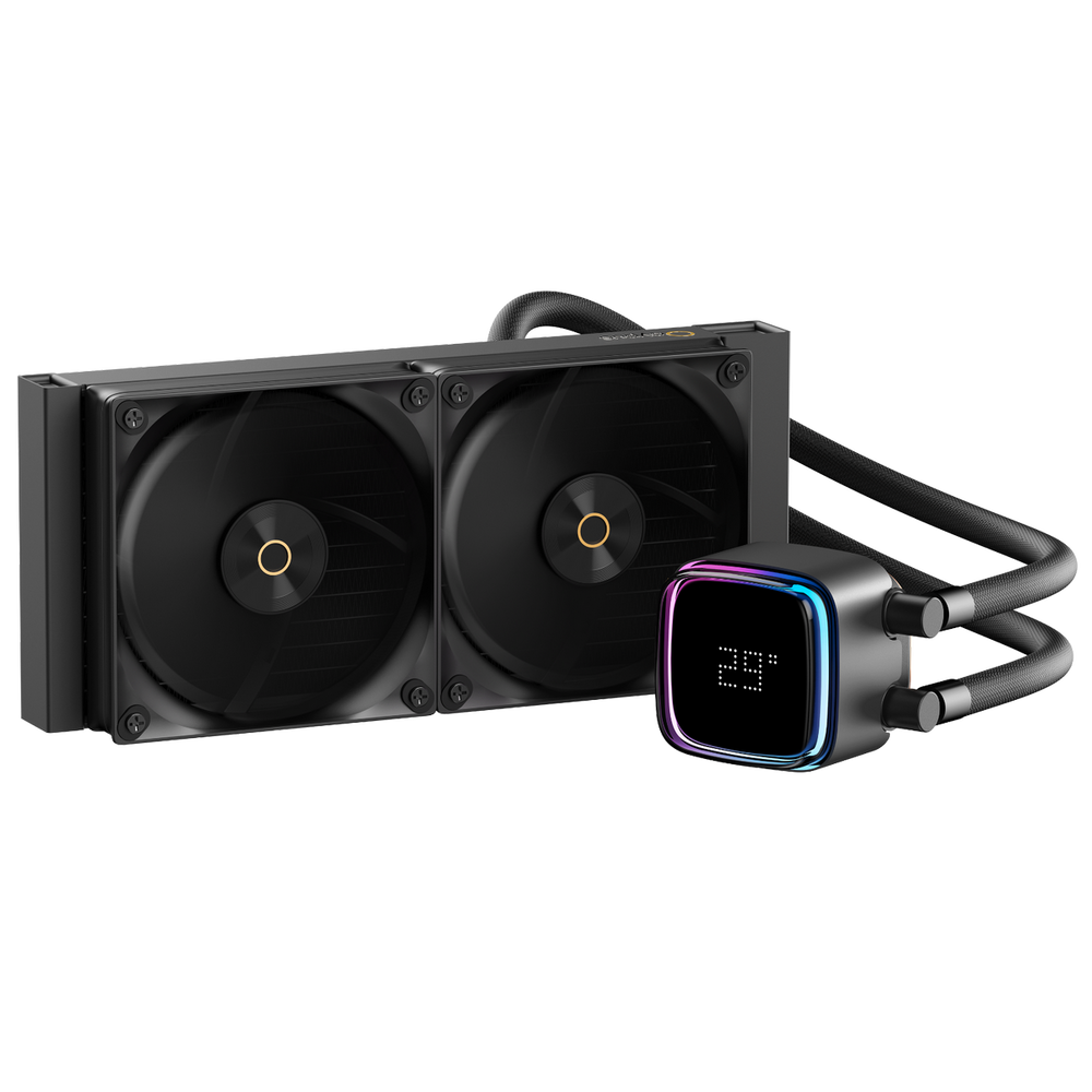 Жидкостная система охлаждения Ocypus Iota L24 BK ARGB Black 280W/ All Intel/ AMD AM*/ Digital display / Screws