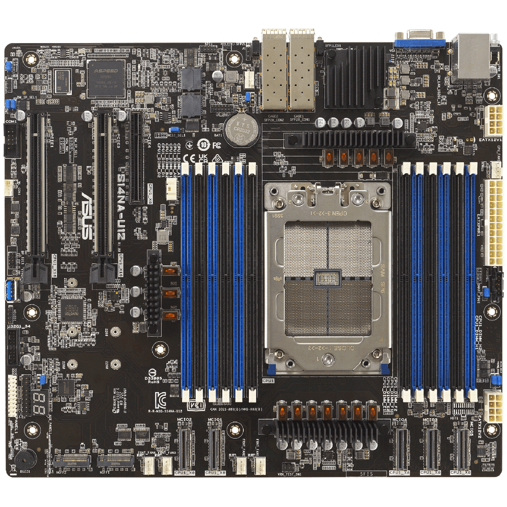 Материнская плата ASUS S14NA-U12 LGA4844 CEB 12xDDR5 2xPCIEx16 PCIEx8 2xM.2 VGA 2x25GLAN
