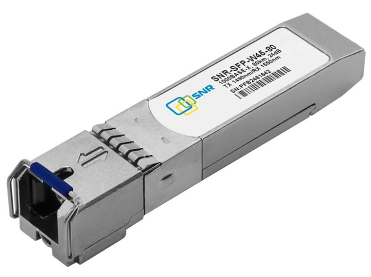 SNR Модуль SFP WDM, дальность до 80км (24dB), 1490/1550нм (SNR-SFP-W45-80)