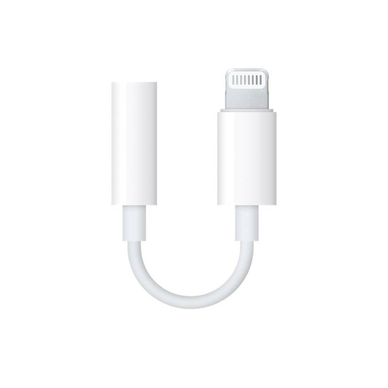 Переходник Apple MMX62ZM/A mini-Jack 3.5 (f) Lightning (m) белый