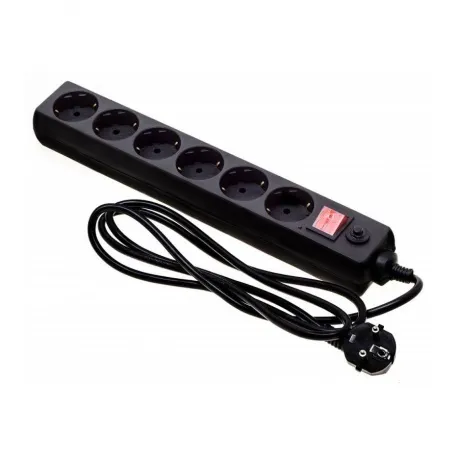 Сетевой фильтр Buro 600SH-16-1.8-B 1.8м (6 розеток) черный в Санкт-Петербурге