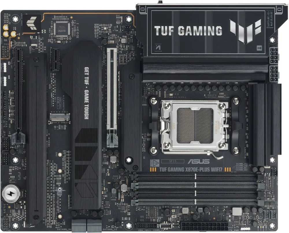 Материнская плата Asus TUF GAMING X870E-PLUS WIFI7 SocketAM5 AMD X870 4xDDR5 ATX AC`97 8ch(7.1) 2.5Gg RAID+HDMI