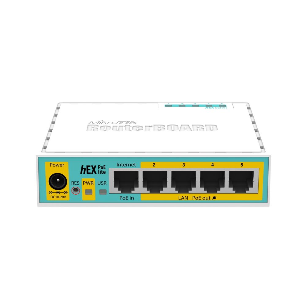 Роутер MikroTik hEX PoE lite (RB750UPR2) 10/100BASE-TX белый